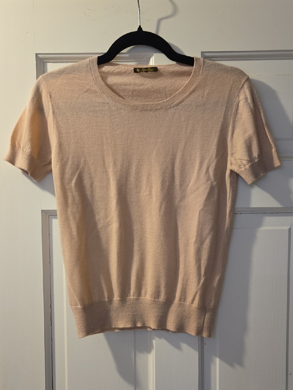 Loro Piana Blush Knit Crewneck Top